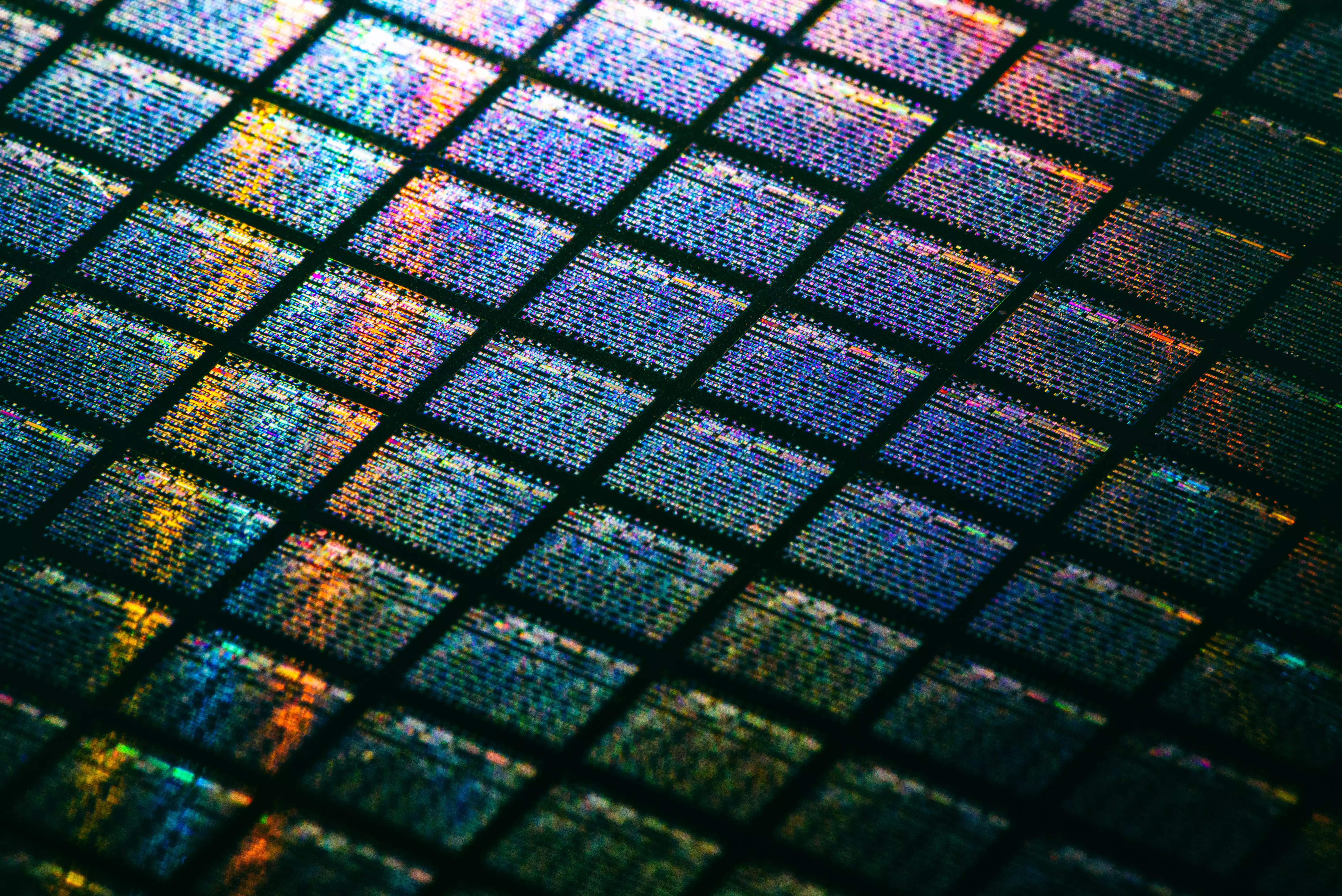 Closeup of microchips