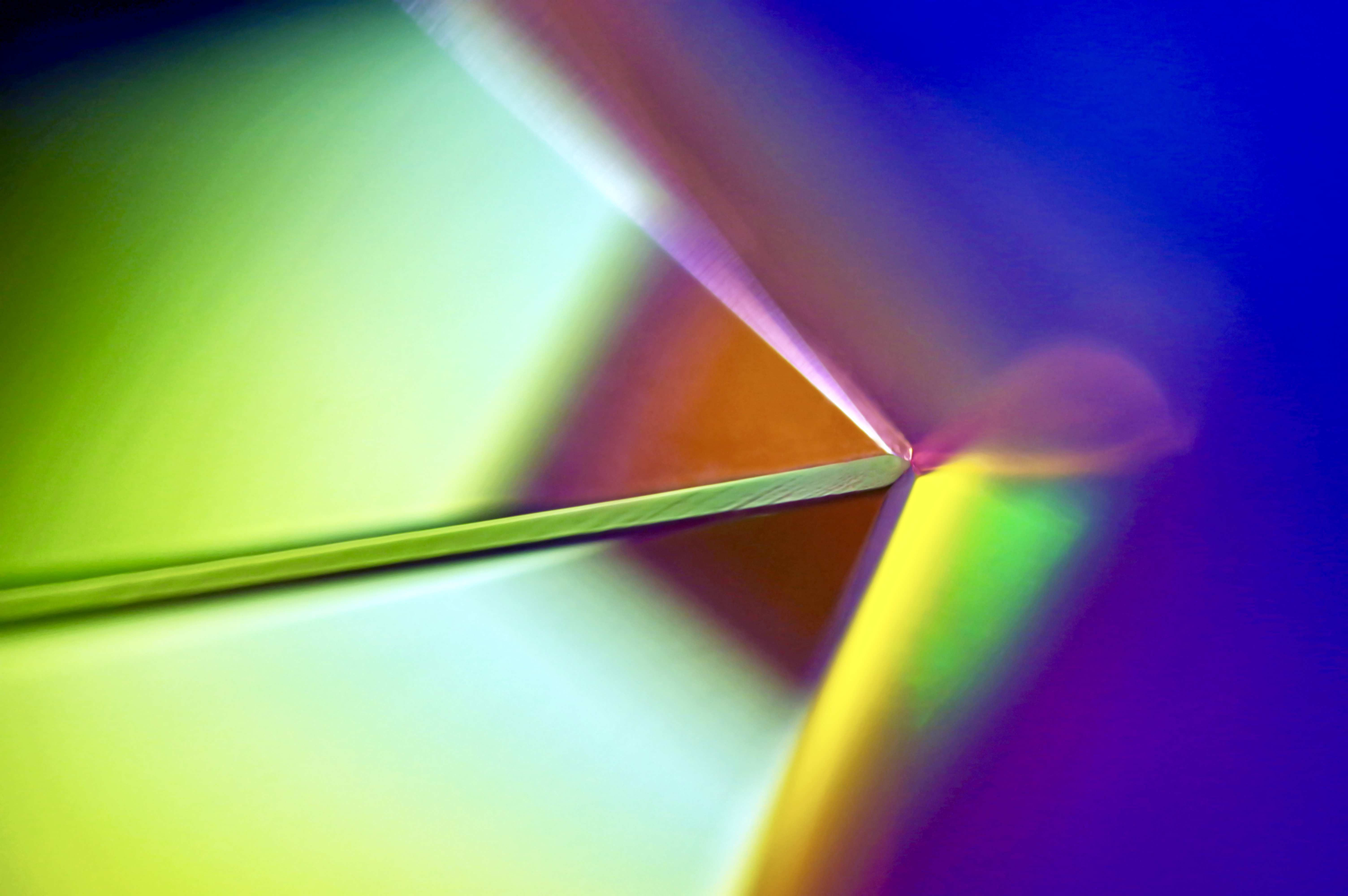Abstract triangular prism point
