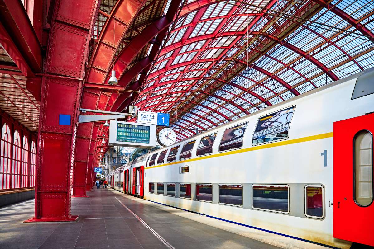 Modern double decker high-speed train