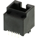 Conn RJ-45 RCP 8 POS 1.27mm Solder ST Thru-Hole 8 Terminal 1 Port Modular Jack 8/8, RJ45 Cat 3 Tray
